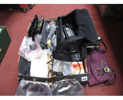 Panasonic G3 VHS Movie Camera, Han Microphone, Digital Camera, Evening bags, etc:- One Box