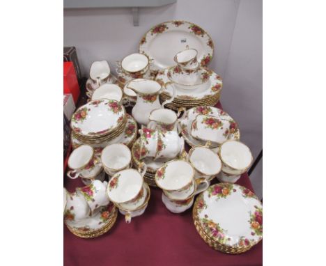 A Royal Albert 'Old Country Roses' Dinner, Tea, Coffee, Service, approximately eight six pieces.
