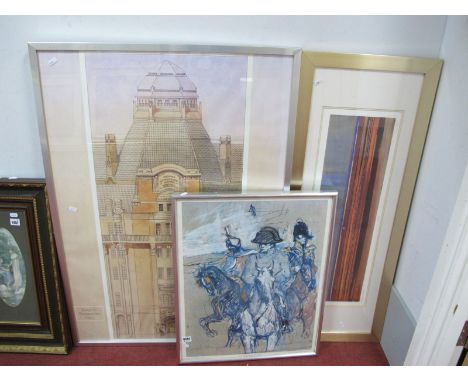 Jenny Martin 'Eastern Dreams' limited edition print of 500, signed, 20 x 66.5cm; Lautrec and Trygg house prints. (3)