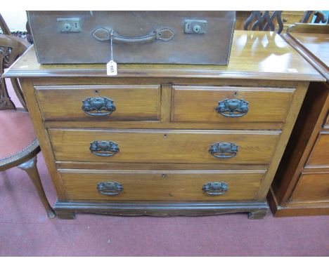 An Early XX Century Walnut Chest, of two short and two long drawers, on bracket feet, 109cm wide.
