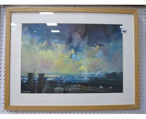 Mark H. Wilson, 'Storm Sky Light, Tinsley Towers', acrylic, signed lower left, 33 x 48.5cm.