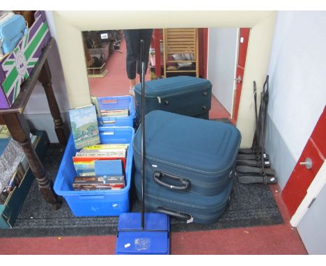 Two Cases, books, super sweep, large mirror by Next, 110 x 90cm.