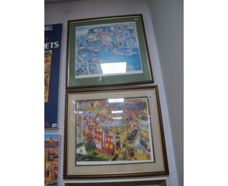 Joe Scarborough, "Evening Papers at Hillsborough Corner", limited edition Print, signed bottom right (faded), framed; togethe