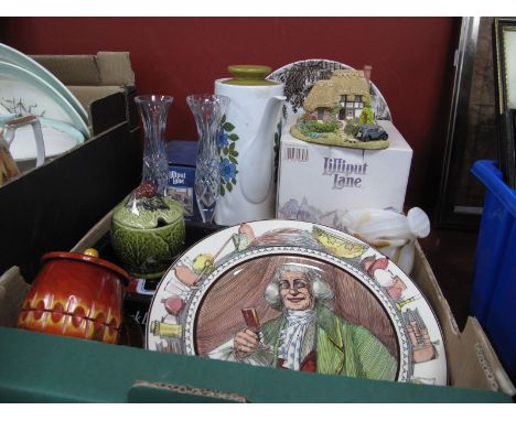 Royal Doulton 'The Squire' Plate, Meakin Studio coffee pot, Lilliput Lanes, Carling ashtray,mortar and pestle, etc:- One Box.