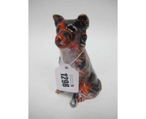 Anita Harris Multi-Coloured Model of a Collie Dog, gold signed, 13cm high.