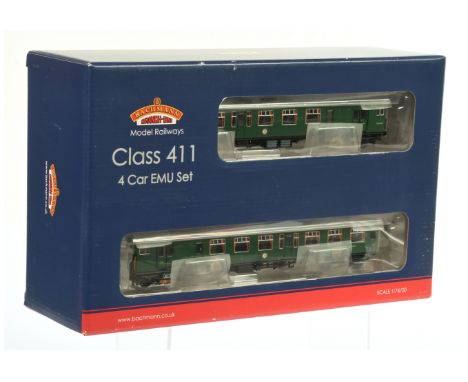 Bachmann OO Gauge 31-425A BR (SR) green livery 4-CEP Class 411 4-car EMU No.7141, conditions Excellent to Excellent Plus in E