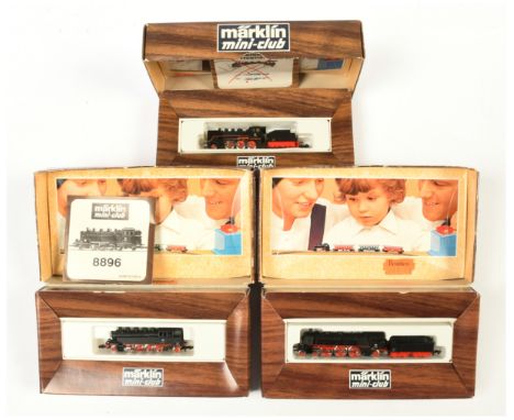 Marklin mini-club Z Gauge trio of DB Steam outline Locomotives consisting of Ref 8893 4-6-2 Loco and Tender class 18 No.18 47