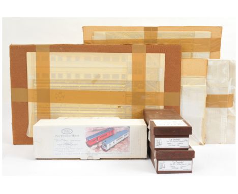 Southwark Bridge Models and other commercial manufacturers 0 Gauge kits consisting of Ballast plough and brake van, BBS tri c