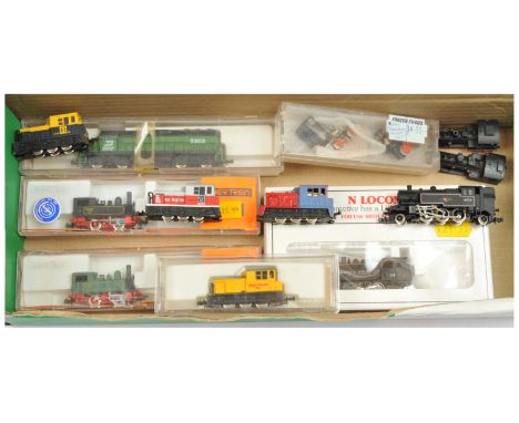 Trix, Bachmann &amp; others N gauge locomotives. To include Trix unboxed 2-6-2 BR Black 41234 tank loco; Bachmann unboxed 0-6