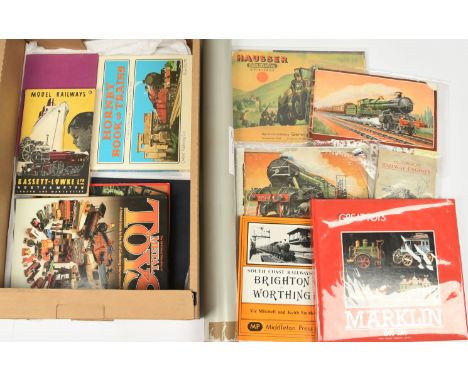 Hornby, Hausser, Marklin books &amp; catalogues. To include Hornby Book Of Trains 1926, + 1939-40; Hausser Elastolin 1937-38;
