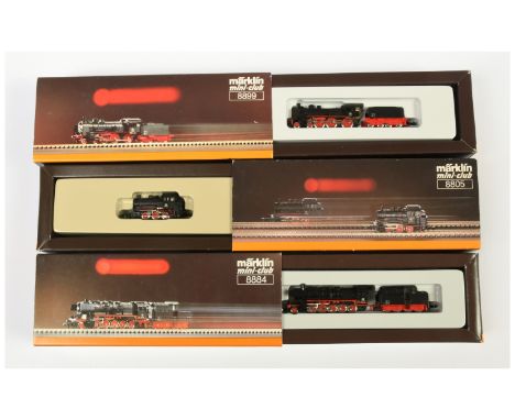 Marklin mini-club Z Gauge Trio of Steam outline DB Locomotives consisting of&nbsp; Ref 8884 2-10-0 Loco &amp; Tender class No