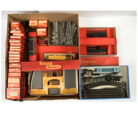Tri-ang Railways mixed group of Loco's, Track &amp; Accessories. To include R155 Diesel Switcher - Yellow "Tri-ang Railways";