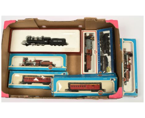 Airfix, Bachmann boxed Loco's &amp; coaches. To include Airfix 2x 54170-5 4-4-0 Central Pacific "Jupiter" loco &amp; tender, 
