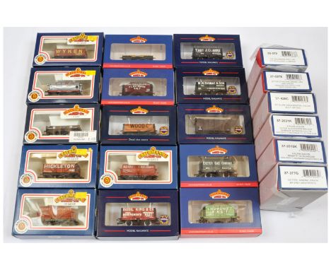 Bachmann 00 Gauge group of Goods wagons consisting of 37-100E J Clarke, 37-100G Basil King, 37-100H W H Thomas &amp; Son, 37-