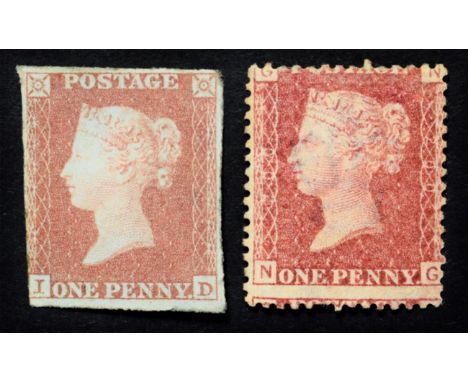 1841 IMPERF 1d RED M/MINT AND 1d  PLATE 200 UNMOUNTED MINT Being an off set example. Comes in own folder nice item.
