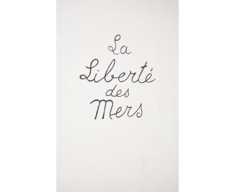 SIGNED BY GEORGES BRAQUE   Georges Braque, Pierre Reverdy. La Liberte des Mers. Maeght 1959, folio, h.m. paper, sheets loose 
