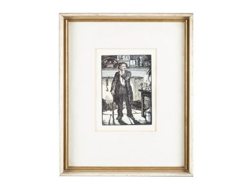 JACK B. YEATSThe ShanachieHand coloured Cuala press print, 18 x 12cm Framed; Together with another hand coloured Cuala press 