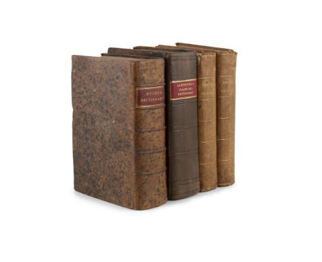 PARDON (ed.). Dychés, A New General English Dictionary, 4th edition, Dublin 1744, full speckled calf; together with BARETTI. 