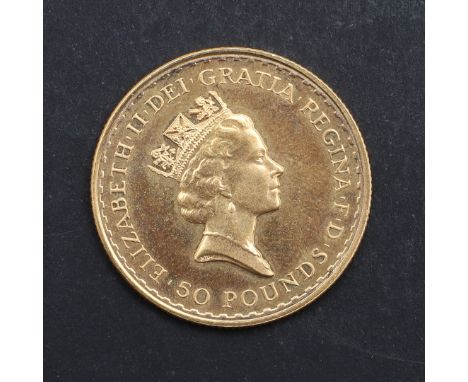 An Elizabeth II 1/2 Ounce Fine Gold Britannia, dated 1987, obverse crowned bust r. reverse standing figure of Britannia. c. 1