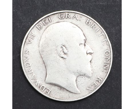 An Edward VII Halfcrown, bare head r, crowned shield in garter, dated 1905. *CR Rubbing to both sides.