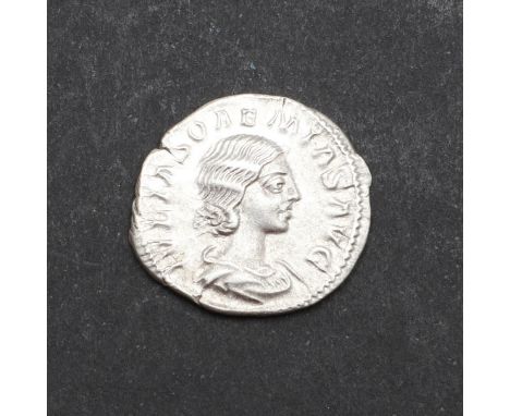 A silver denarius, obverse with draped bust r. Reverse Venus standing holding an apple and a sceptre, star in the field to th