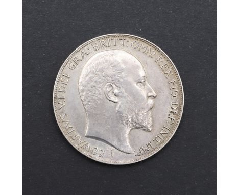An Edward VII Proof Crown, bare head r. reverse George and the Dragon, dated 1902 with graffiti 'X' below the bust. *CR A nic