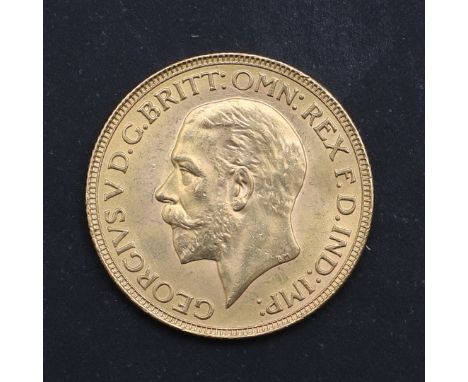 A George V Sovereign, bare head l. reverse George and the dragon, with SA to the ground for the Pretoria Mint, dated 1932. *C