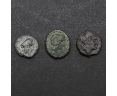 A Double LItra, diademed head of Apollo r. Reverse a lion walking r. with a broken spear in its mouth, ROMANO below. c. 9.63g