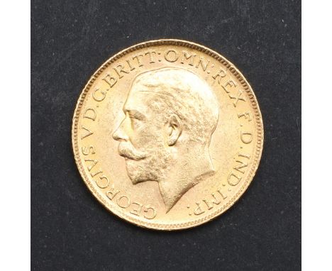 A George V Sovereign, bare head l. reverse George and the dragon with C to the ground for the Ottawa Mint, dated 1917. *CR Li