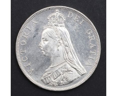 A Queen Victoria Double Florin, Jubilee bust l. reverse crowed cruciform shields with scepters in angles, dated 1888. *CR A n