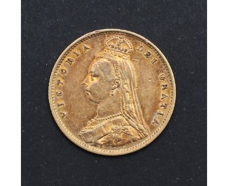 A Queen Victoria Half Sovereign, 1887, jubilee bust, l. Shield reverse, dated 1887. In presentation case. *CR Marks to surfac