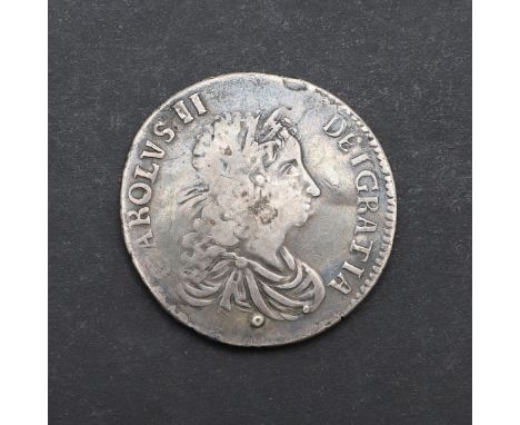 portrait bust r. reverse with cruciform shields with interlaced C's to the the angles. Dated 1672, with milled edge, struck s