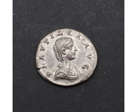 A silver denarius, obverse with draped bust r. Reverse Concordia seated l. with double cornucopia and patera. 3.30g. Wife of 