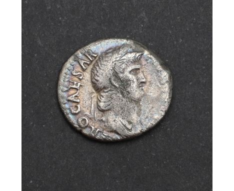 A silver denarius, obverse with laureate bust r. Reverse Jupiter seated l. holding a thunderbolt and scepter 3.06g. *CR A nic