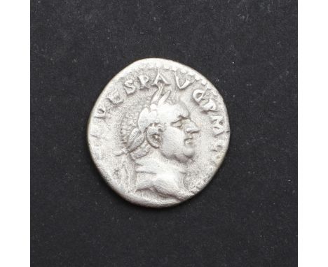 A silver denarius, obverse with laureate bust r. Reverse with simpulum, sprinkler, jug and lituus emblems of the high priesth