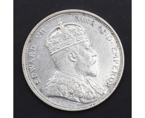 Straits Settlement one dollar, crowned bust r. reverse dated 1904. *CR Light surface marks and sirt, light tone in places.