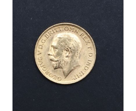 A George V Sovereign, bare head l. reverse George and the dragon, dated 1918. *CR Only light surface marks, a nice example.