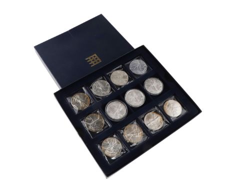 American Liberty Dollars, 1oz fine silver: 1990, 1993, 1998, 1999 2001, 2004, 2005, 2006 (2), 2007, 2008, 2014. 12 coins. *CR