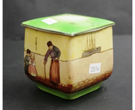 Royal Doulton Harlem lidded trinket box height approx 8.5cm