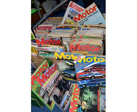 CAR MAGAZINES, seven boxes containing a large collection of 300-400 Motoring Magazines dating from the 1960's - 2000's, title