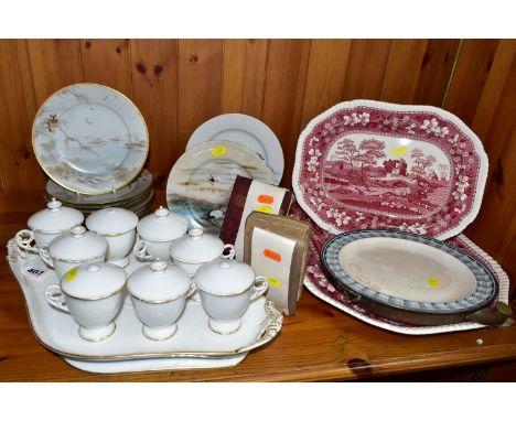 A COLLECTION OF CERAMICS AND TWO LATE 19TH CENTURY RECIPE BOOKS, comprising 'Domestic Cookery By A Lady' (Mrs. Rundell) 1852 