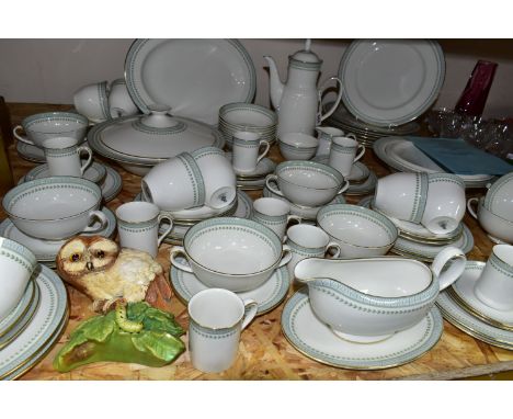 AN EIGHTY EIGHT PIECE ROYAL DOULTON BERKSHIRE DINNER SERVICE TC1021, comprising a coffee pot, a  cream jug, a sugar bowl, two