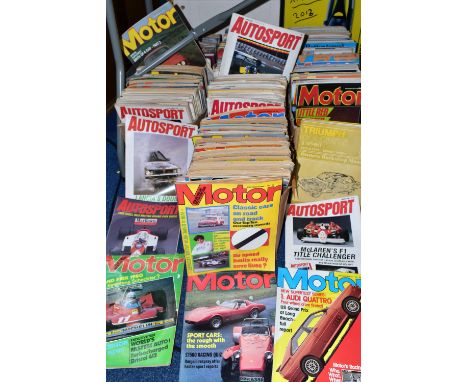 CAR MAGAZINES, seven boxes containing a large collection of 300-400 Motoring Magazines dating from the 1960's - 2000's, title
