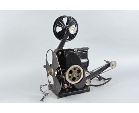 A New Premier Pathescope 28mm Cine Projector, serial no. 3298, circa 1918, made by the Pathescope Company of America, namepla