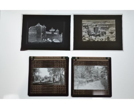 Amateur Half-Plate and Quarter-Plate Glass Negatives,  British and German, including family groups, two card drawers, negativ