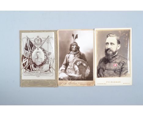 Cabinet Cards,  Sioux Medicine Man, 1900/J A Anderson, sold by Goben, Sherman, Texas (1), India (2), Australia (1) with Briti