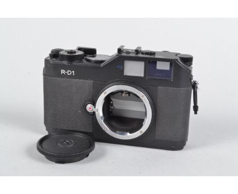 An Epson R-D1 Model G911A Digital Rangefinder Body, black, serial no 002434, Leica M lens mount, APS-C size sensor, 6.1 megap