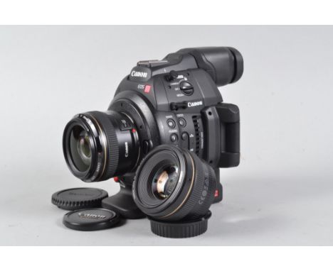 A Canon Cinema EOS C100 Mark II HD Camcorder Outfit, a C100 Mark II body, serial no 893 829 000 002, Super 35mm CMOS sensor (