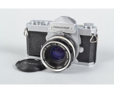 A Nikon Nikkormat FTN SLR Camera, chrome, serial no 3 737 580, body G, age-related wear to baseplate, small dent to pentapris