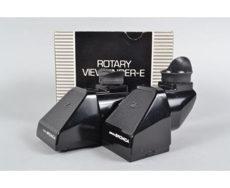 A Zenza Bronica ETR Rotary Viewfinder E, body VG, eyecup F, elements VG, with cap, maker's box and polystyrene packaging and 